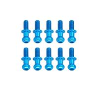 Rc Parts For Tamiya For TT01 For TT02 D5 1/10 10Pcs M3 Metal Hex Ball Head Screws RC Drift Car Upgrades Replacements Spare Parts(Blue)