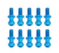 RC Parts For Tamiya For TT01 For TT02 For Sakura D5 1/10 RC Drift Car Spare Parts Accessories 10pcs M3 Metal Hex Ball Head Screws(Blue)