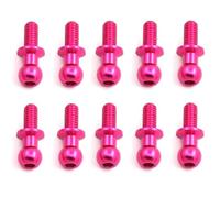 RC Parts For Tamiya TT01 TT02 For Sakura D5 1/10 RC Drift Car Spare Parts For Universal 10Pcs M3 Metal Hex Ball Head Screws(Purple)