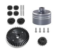 Rc Parts For Tamiya XV02 For TT02 For TT02B 1/10 RC Car Upgrade Parts Differential Teeth Shell + Gear Bevel Kit Accessories Replacement Repair(Light Grey)