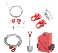 RC Parts For TRX4 For Axial For SCX10 90046 For Wraith 90081 For Tamiya 1/10 RC Crawler RC Trailer Chain Hook Tow Rope Winch Shackles