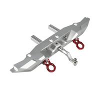 RC Parts For TRX4 For Defender For Rock 1/10 Aluminum Rear Bumper With Trailer Hitch Tow Hook RC Crawler Chassis Upgrade Parts Accessories(Silver)