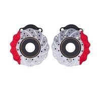 RC Parts For TRX4 For TRX6 Chassis Axle Upgrade 1/10 For TRX-4 Portal Axle Housing Brass Weights With Brake Disc & Caliper Set RC Crawler(Red)