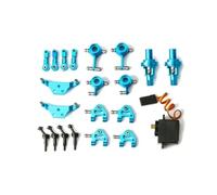 RC Parts For Wltoys P929 P939 K969 K979 K989 K999 1/28 Steering Cup For Swing Arm Shock Absorber Plate Set RC Car Metal Upgraded Parts(Blue)