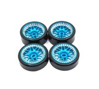 Rc Parts For WLtoys Truck For Kyosho 1/28 RC Car Spare Parts Metal Upgrade 27mm Two Width Two Narrow Drift Wheel Tyre(SKY BLUE)