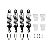 RC Parts For WPL C14 C24 For MN D90 D91 MN99 99s 4Pcs Oil Filled Type Metal Shock Absorber With Shock Tower RC Car Adjustable Upgrade Parts(BLUE Silver)