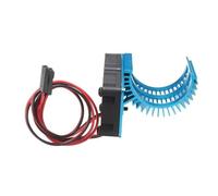 RC Parts Motor Dual Cooling Fans Heatsink 540 550 3650 3660 3670 Radiator 36mm 5V-7.4V For 1/10 1/8 rc cars Ship Part Aluminum Alloy(Blue)