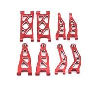 RC Parts Spare parts For Granite 1/18 For Grom Mega 380 4x4 RTR 1/14 For MOJAVE For GROM 8PCS Front Rear Suspension A-arm Upgrades(Red)