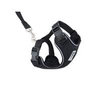 RC Pets Adventure Kitty Harness Includes Adjustable, Airmesh Fabric, 6' Leash and D-Ring Cat Walking Harness | Black, Medium