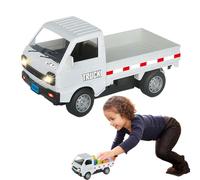 RC Pickup Lorry - Flashing Light Vehicle, Construction Transport Toy | Authentic Guided Driving Action Playset, Electronic Cargo Carrier Package for Indoor Outdoor Entertainment