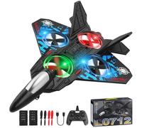 RC Plane 2.4GHz 2-Channel Remote Control Airplane with Light for Kids Adult