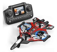 RC Plane 2.4Ghz Remote Control Foam Airplane Toy, Airplane Toys with Light,360° Flip, 3 Speeds Adjustable RC Fighter Jet Planes for Kids Boy Beginners Adults, Easy to Fly (Red With screen)