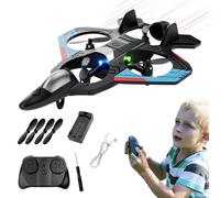 RC Plane - Children's Toy Plane with Remote Control - Double Battery with Realistic Flight Behavior for Indoor and Outdoor in the Living Room, Playground