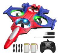 RC Plane, Foam Remote Control Plane Toy with LED Light, 360° Flips RC Helicopter for Beginners Indoor & Outdoor Flying Toys, Stunt Roll Airplane Toys Mini Drone for 8-14 Years Old Kids Boys Girls