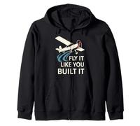 RC Plane Helicopter Pilot Remote Control Flying Hobby Zip Hoodie
