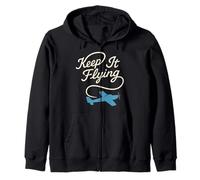 RC Plane Helicopter Pilot Remote Control Flying Hobby Zip Hoodie