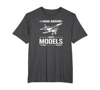 RC Plane Men Model Airplane T-Shirt, Men's Big and Tall, Dark Heather Grey, 4X Tall