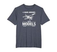 RC Plane Men Model Airplane T-Shirt, Men's Big and Tall, Heather Blue, 4X Tall