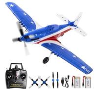 RC Plane P51D Mustang Remote Control Airplane with 4 Channel,2.4GHz 6-axis Gyro Stabilizer RC Airplane for Beginners Kid & Adults,Xpilot Stabilization System & One Key Aerobatic,Age 8+ Year Old Gifts
