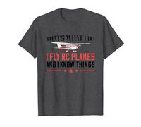 RC Plane That's What I Do Airplane Remote Control Plane T-Shirt, Men, Dark Heather Grey, 4X-Large