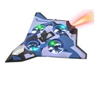 RC Plane Toy, 2.4Ghz Remote Control Airplane with LED Lights, 360° Flip, Auto Hover, 2 Batteries, Anti Falling Stunt Roll Spinning Drone, Foam Fighter Jet Helicopter Toy Gift for Kids Adults Beginners