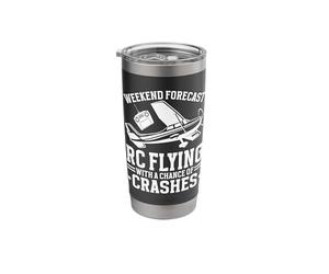 RC Plane Weekend Forecast RC Flying and Crashes RC Pilot Stainless Steel Insulated Tumbler