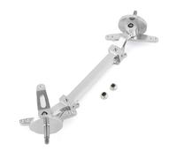 RC Portal Axle For Tamiya 1/14 RC Car Tractor Truck Metal Front Axle Steering Rod Link Pole Upgrade Accessories Black For Silver(Silver)