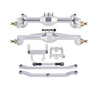 RC Portal Axle For TRX4M 1/18 +10mm Diamond CNC Portal Axles With Lay Down Servo Mount Links RC Crawler Axle Upgrade Parts(Silver)