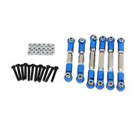 RC Pull Rod For Arrma For Granite For Senton For Vorteks For Typhon Big For Rock 1/10 Metal Tie Rods Linkage Links Set RC Car Parts Accessories Replacement(Blue)