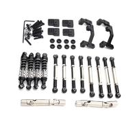 RC Pull Rod For Feiyu FY003-5A For WPL C14 C24 1/16 Metal Upgrade Tie Rod Shock Absorber Holder Set Of Six RC Car Parts Accessories Upgrade Replacement Use(Black)
