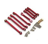 RC Pull Rod For FMS 1/18 8pcs Metal Front And Rear Pull Rods RC Remote Control Car Off-road Tracked Vehicles Parts And Accessories Upgrades Replacement Use(Red)