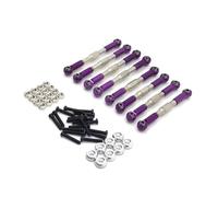 RC Pull Rod For Henglong For Wpl For Mn For Jjrc FY 1/16 Metal Adjustable Pull Rod Set Remote Control Car Parts And Accessories Upgrades Replacement And Use(Purple)