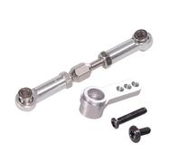 RC Pull Rod For MJX For Hyper Go 16207 16208 16209 16210 H16 1/16 Metal Rod Steering Linkage Servo Arms Remote Control Car Parts Replacement And Use(Silver)