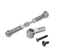 RC Pull Rod For MJX For Hyper Go 16207 16208 16209 16210 H16 1/16 Metal Rod Steering Linkage Servo Arms Remote Control Car Parts Replacement And Use(Gray)