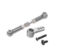 RC Pull Rod For MJX For Hyper Go 16207 16208 16209 16210 H16 1/16 Metal Steering Linkage Servo Arms Remote Control Car Accessories Parts Replacement Use(Gray)