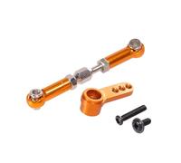 RC Pull Rod For MJX For Hyper Go 16207 16208 16209 16210 H16 1/16 Metal Steering Linkage Servo Arms Remote Control Car Accessories Parts Replacement Use(Yellow)