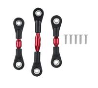 RC Pull Rod For Tamiya For TT-01 1/10 3Pcs Metal Steering Link Rod Tie Rod Red RC Car Tracked Vehicle Parts And Accessories Upgrade Replacement Use