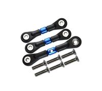 RC Pull Rod For Tamiya For TT02 TT02T For TT01 TT01E TT01D 1/10 3pcs Alloy Adjustable Tie Rod Tie Links Steering Rods RC Crawler CarParts Replacement Use(Blue)