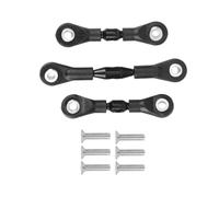 RC Pull Rod For TT-01 1/10 3Pcs Metal Steering Rod Link Rod Tie Black RC Car Off-roadTracked Vehicle Parts And Accessories Upgrade Replacement And Use