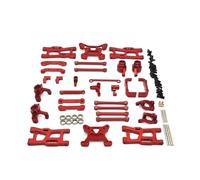 RC Pull Rod For Wltoys 144016 144018 1/14 Metal For Swing Arm Pull Rod Steering Cup Set Rc Model Crawler Car For Buggy Upgrade Parts Replacement Use(Red)
