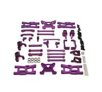 RC Pull Rod For Wltoys 144016 144018 1/14 Metal For Swing Arm Pull Rod Steering Cup Set Rc Model Crawler Car For Buggy Upgrade Parts Replacement Use(Purple)