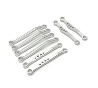 RC Pull Rod For WPL C54 C54-1 C64-1 C74 C74-1 1/16 8pcs Metal Front And Rear Pull Rod Remote Control Car Parts And Accessories Upgrades Replacement Use(Silver)