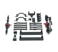 RC Pull Rod For WPL C64 1/16 Metal Front And Rear Axle For Chassis Link Rod Pull Rod Mount Side Pedal Shock Mount Set RC Car Parts Replacement And Use(Black)