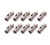 RC Push Rod Connectors D1.8mm Sturdy Stainless Steel Adjuster for DIY RC Model Airplane Plane, 10pcs Silver Linkage Stoppers for 1.5-1.8mm Pushrods