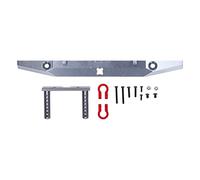 RC Rear Bumper for 1/10 RC Climbing Car, Aluminum Alloy Rear Bumper with Tow Hook Hole, High Simulation Detail, Corrosion Resistant, Compatible with MN999 TRX4 SCX10 90046 90047 (Ti Color)