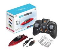 RC Rennboot Wasserboot Für Pool See Teich - Ferngesteuertes Rennboot Schnellboot RC Boot | Wasserdichtes Elektrisches Boot Mit 2.4 GHz Fernbedienung, LED Licht, 30 Km⁄h Geschwindigkeit, Geschenk Spiel