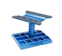 RC Repair Bench Adjustable Height 360 Rotation Tool Station with Welding Area and Measurement Scales for RC Vehicle Repair and Model Building Enthusiasts(black)