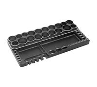 RC Repair Parts 1/8 1/0 1/12 1/14 RC Car Boat Drone Screwdriver Repair Tool Shelf Hex Screwdriver Kit Holder Tool Rack Storage Screw Tray(Black)
