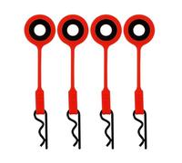 RC Repair Parts Compatible With Arrma For Granite For Kraton 6s 1/10 1/8 Scale RC Car Upgrade Parts RC CAR Colorful Silica Gel Body Clips Retainer(Red 60mm)