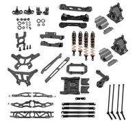 RC Repair Parts Compatible With Arrma For Kraton For Outcast 6S 1/8 RC Car Metal Accessories Suspension Arm Shock Absorber Drive Shaft(Black)